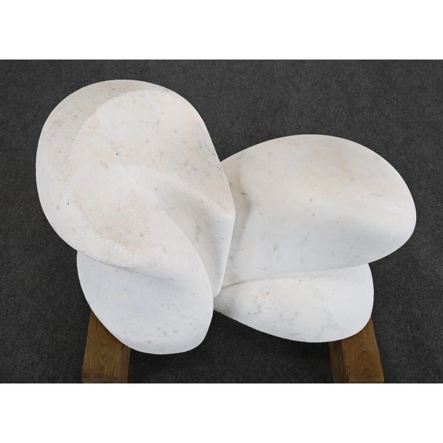 A Monumental White Carrara Marble Abstract Sculpture by Arturo Di Modica. The Italian American Sculptor for the Charging...
