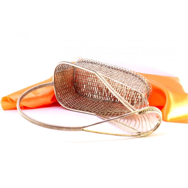 Silver Bottle Holder with Corded Handle and Openwork Trim For Sale - Image 5 of 7