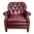 Vintage Hancock & Moore Mid-Century Tufted Leather Club Chair – Burgundy Leather, Mahogany Legs, Brass Nailhead Trim For Sale