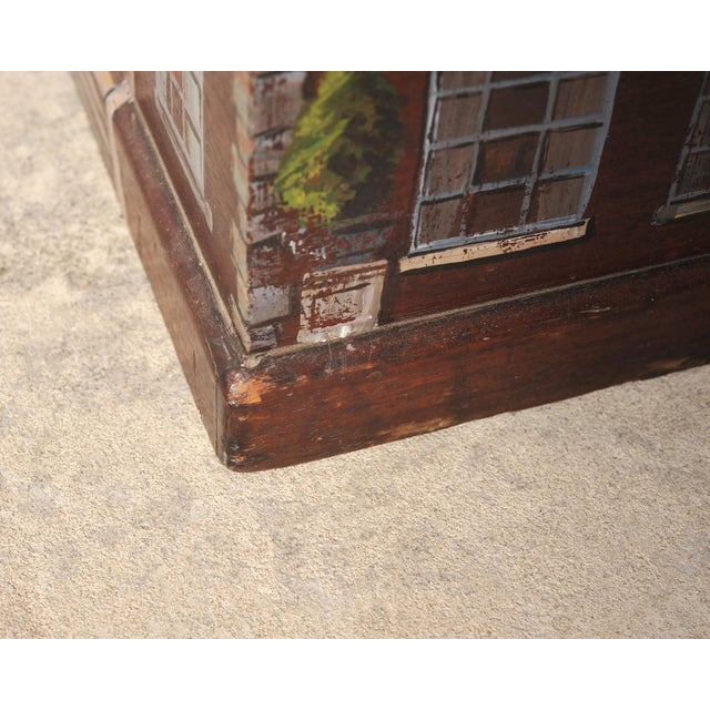 Country English Mahogany Georgian House Facade Decorated Box For Sale - Image 9 of 17