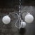 Silver French Art Deco Nickel-Plated 3-Arm Chandelier with White Opaline Glass Globes For Sale - Image 8 of 10