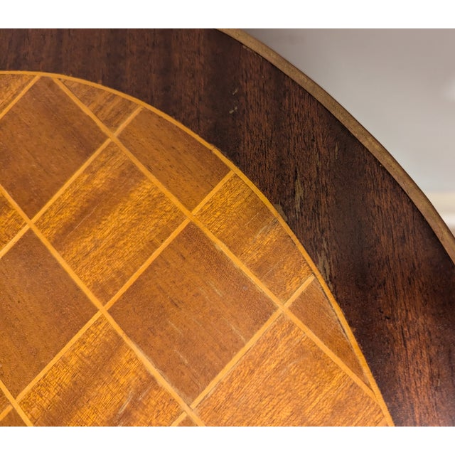 French Louis XV Style Side Table With Parquetry Tiered For Sale - Image 11 of 15