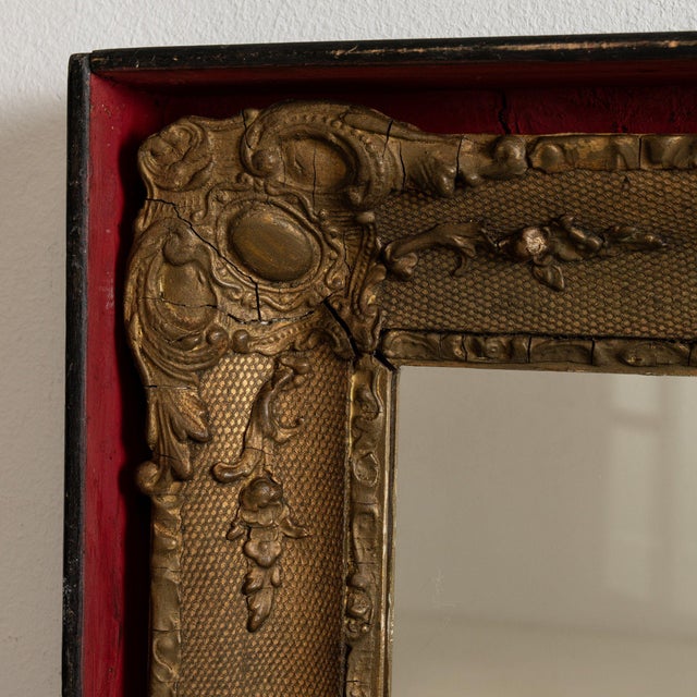 Rococo 19th Century France Rococo Gold Wood Mirror For Sale - Image 3 of 7