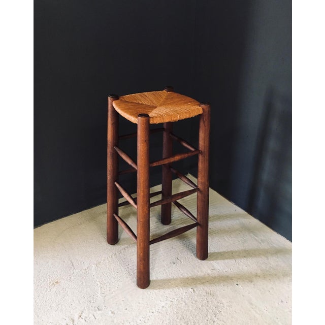 Brutalist Bar Stool from Charles Dudouyt, France, 1940s For Sale - Image 6 of 18