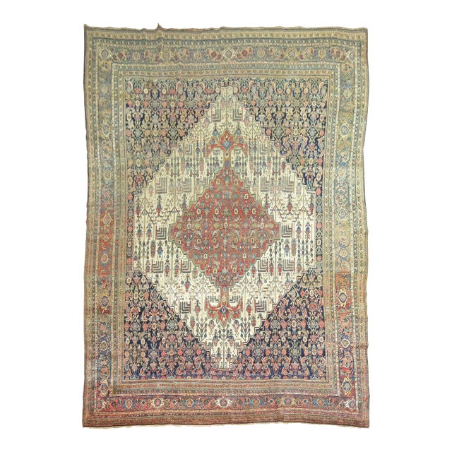 Early 20th Century Zabihi Collection Tribal Persian Bidjar Rug For Sale