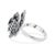7.02 Carat Sapphire Diamond Floral Statement Ring for Her Size 6.5 For Sale - Image 4 of 12