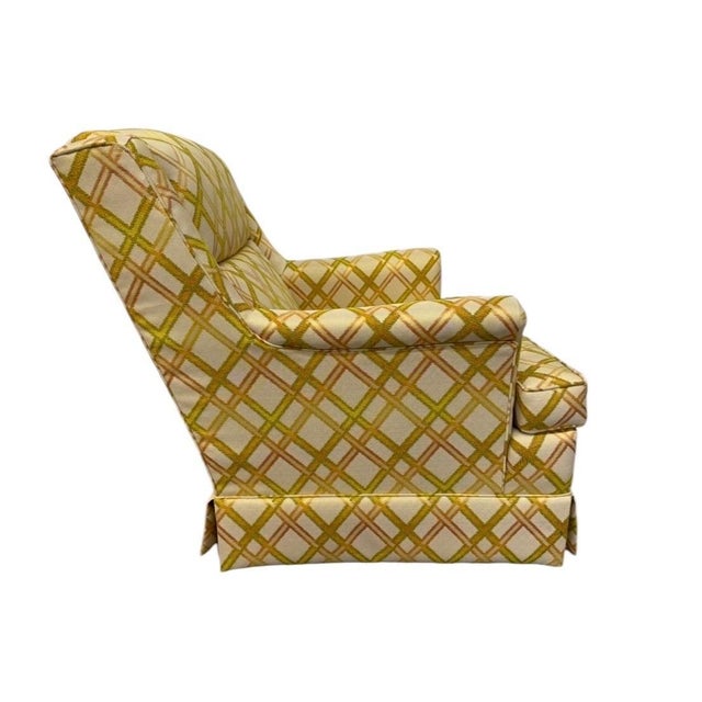 Mid-Century Modern Yellow Lounge Chair & Ottoman For Sale - Image 4 of 8