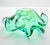 1960s Mid-Century Murano-Style Sommerso Emerald Green Flared Scalloped Bowl For Sale - Image 9 of 10