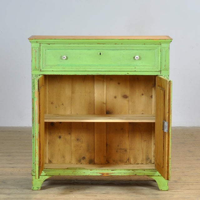 Antique Green Pine Buffet, 1910 For Sale - Image 4 of 16