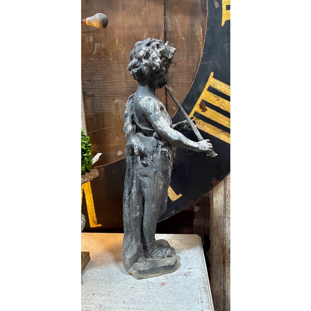 Late 19th Century English Piping Pan Lead and Zinc Fountain Figure For Sale - Image 9 of 18