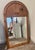 Vintage circa late 1980s, early 1990s Ethan Allen brand rectangular wall hanging accent mirror. Wood frame with unique fan...