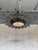 Spanish 1950s Sunburst Leaf Ceiling Fixture With Frosted Glass For Sale In New York - Image 6 of 14
