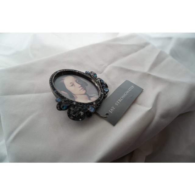 2000 - 2009 Small Sapphire & Gunmetal Jay Strongwater Frame For Sale - Image 5 of 12