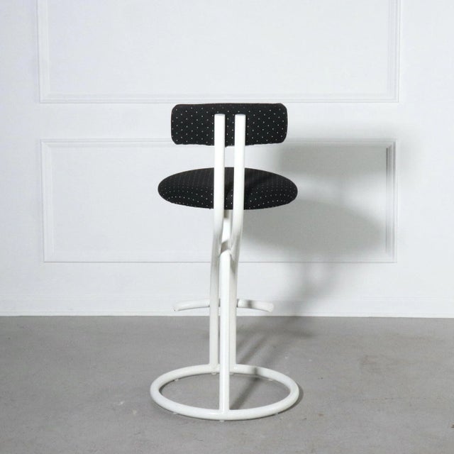 Metal 1980's Postmodern Tubular Steel Bar Stools - Set of 4 For Sale - Image 7 of 12