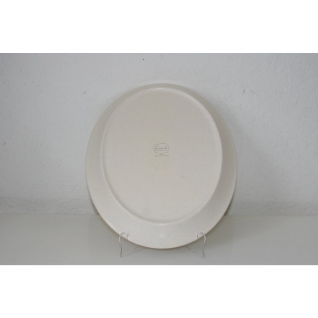 Mid 20th Century Vintage 1960s Ceramic Franciscan Dinnerware Sierra Sand Pattern Large Oval Platter For Sale - Image 5 of 7