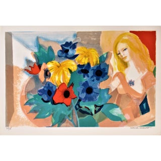 Georges Lambert, La Femme au Bouquet (Woman with Bouquet), Circa 1975 For Sale