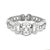 This exquisite diamond bracelet is crafted from platinum. The wide centerpiece to tapered band is full decorated with...