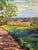 This beautiful oil painting is by North Carolina artist Kathy Weiss. It depicts a country road landscape in early fall and...