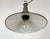 Industrial Petrol Enamel Military Pendant Lamp with Cast Aluminium Top, 1960s For Sale - Image 6 of 18