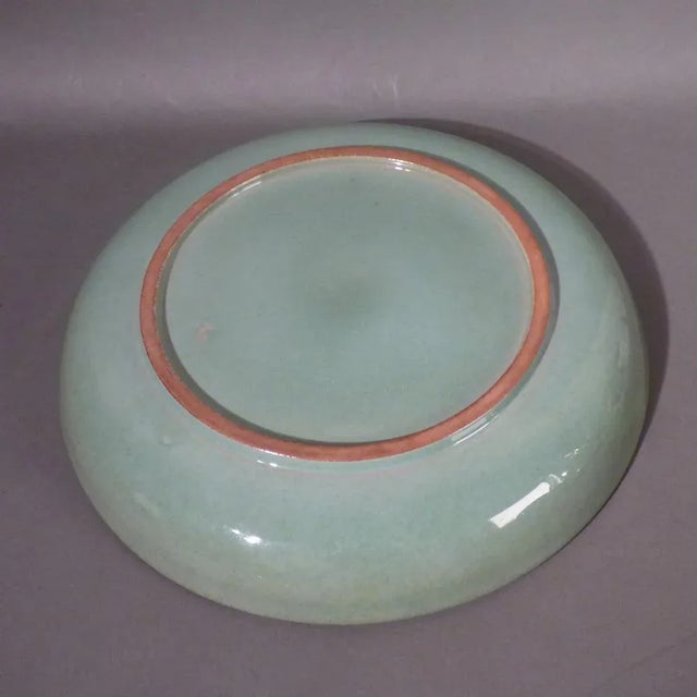 Art Deco Green Ceramic Bowl from Karlsruhe Majolika For Sale - Image 3 of 6
