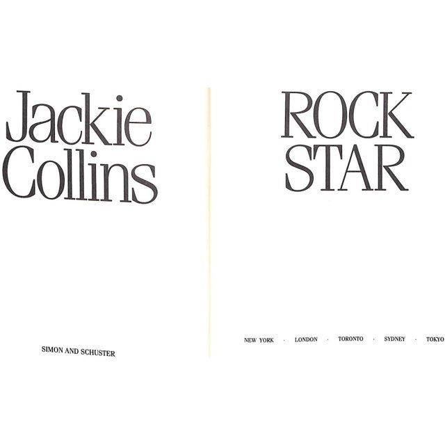 COLLINS, Jackie [511] pp. Simon and Schuster 1988 9 3/4" x 6 1/2" This special edition is for friends of the author and...