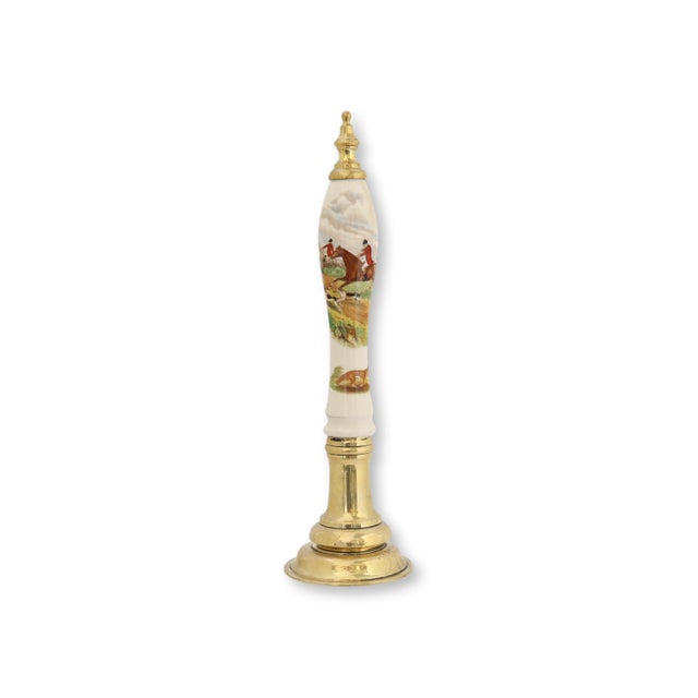English English Hunting Scene Beer Pump Handle For Sale - Image 3 of 6