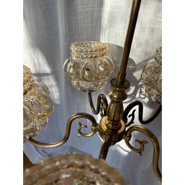 Five-Arm Chandelier by Helena Tynnell for Glashütte Limburg, 1960s For Sale - Image 10 of 12