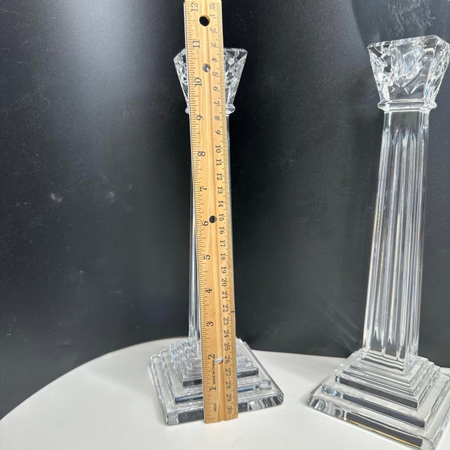 1990s 1990s Waterford Americas Heritage Collection Pair of George Washington Candlesticks For Sale - Image 5 of 6