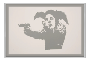 Banksy, Clown Skateboard Lick Shot, 2024, Print