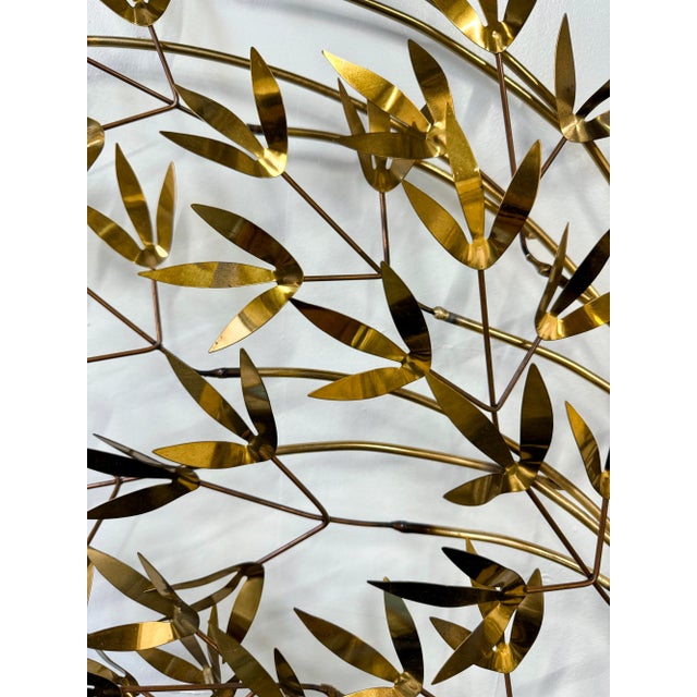 c.jere 82' メタルウォールスカルプチュア curtis jere 1980s Signed Curtis Jere Brass-Colored Modernist Wall