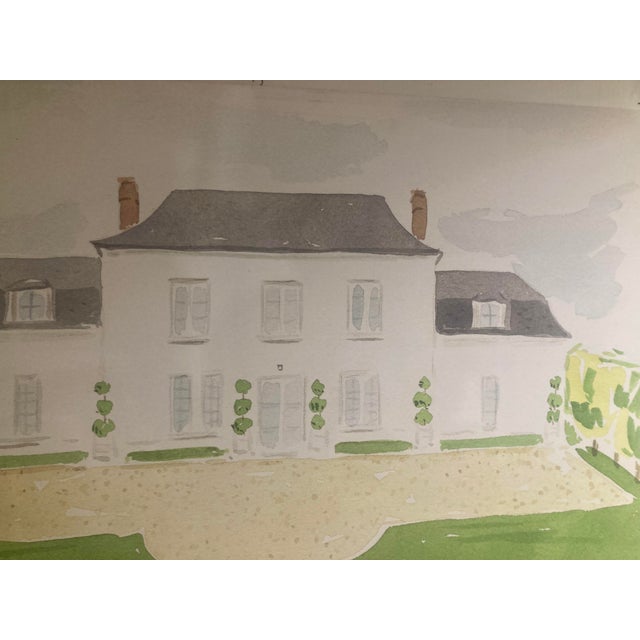 Chateau Painting Printed on Large Canvas-2 For Sale - Image 11 of 12