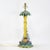 Pistachio Vintage Hand-Painted Chinoiserie Tole Palm Tree and Figurine Table Lamps - a Pair For Sale - Image 8 of 13