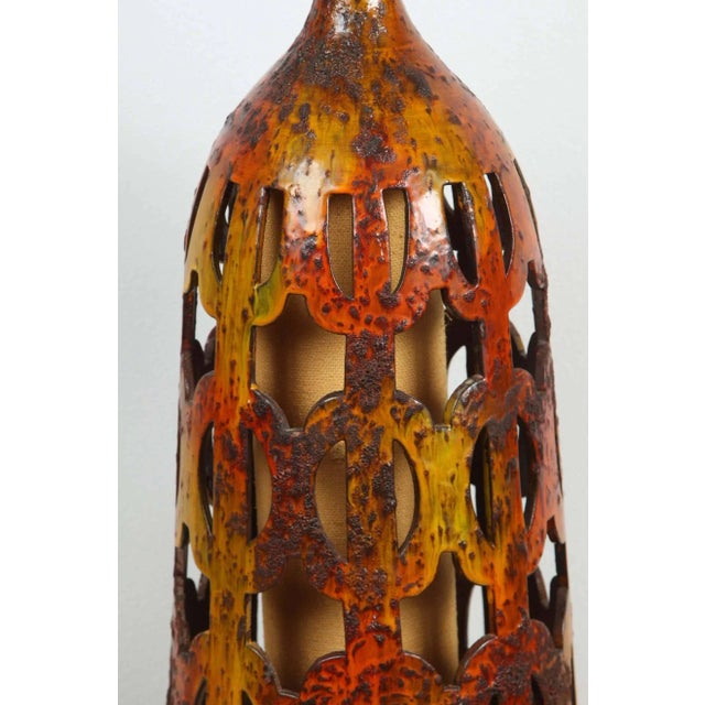 Ceramic Large Ceramic Lamps - A Pair For Sale - Image 7 of 8