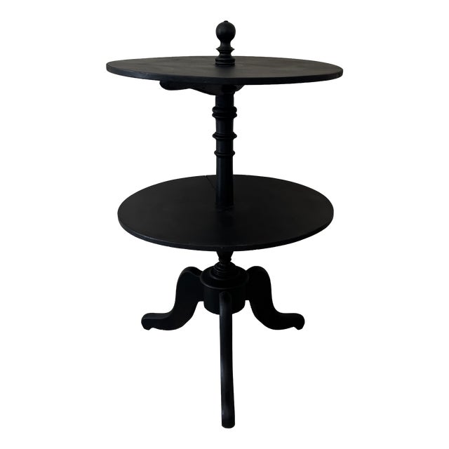 Side Table in Black Wood For Sale