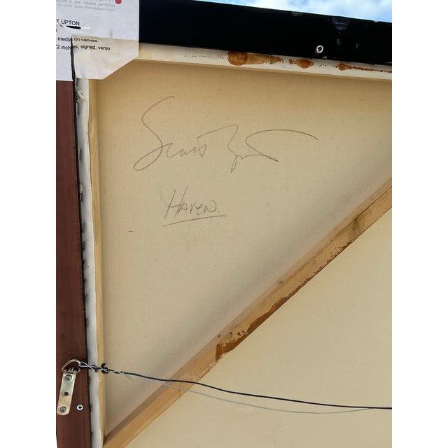 Wood Vintage Boho Scott Upton Abstract on Canvas For Sale - Image 7 of 10