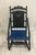 Black Vintage 1976 Bicentennial Folding Rocking Chair-Americana Folding Rocker - Colonial Revival Style - Black & Gold-Eagle Stencil For Sale - Image 8 of 12