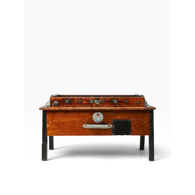 English Vintage Foosball Table, Hardwood, England, 1940s Craftsmanship For Sale - Image 3 of 6