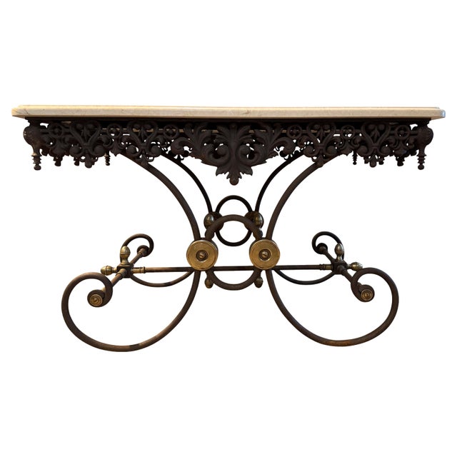 Mid 20th Century French Pastry Table with Marble Top For Sale - Image 15 of 18