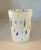 Set of 6 Murano Glass Tumblers: 3 white confetti design and 3 blue/green swirl. These Murano glass tumblers are handblown...