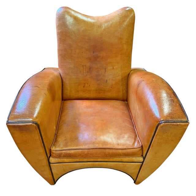 Leather Club Chair by Bart Van Bekhoven For Sale - Image 4 of 14