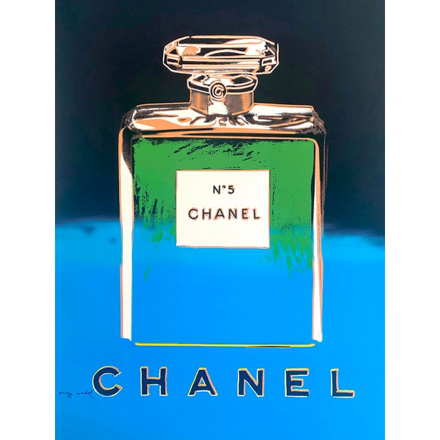 Andy Warhol Andy Warhol Vintage 1997 Fine Art Silkscreen Print Large Pop Art Poster " Chanel No.5 " 1985 For Sale - Image 4 of 12