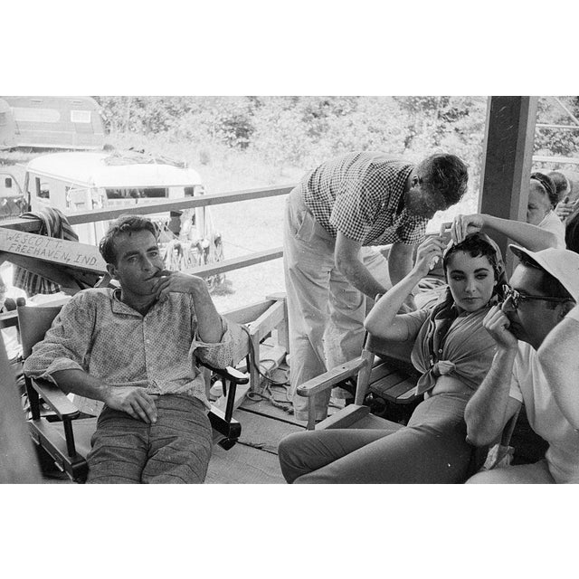 Clift And Taylor American actor Montgomery Clift (1920 - 1966) on location in Indiana with Elizabeth Taylor for the...