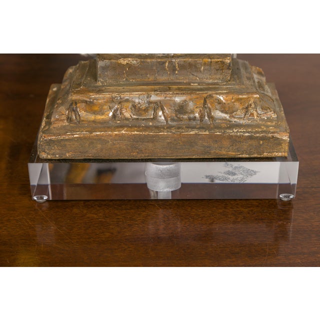 Brown 19th Century Italian Silver Leaf Fragments Made into Wired Table Lamps - a Pair For Sale - Image 8 of 9