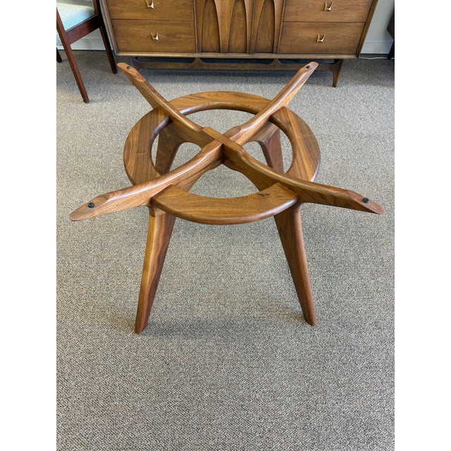Mid-Century Modern 1960s Mid Century Modern Walnut Compass Dining Set by Adrian Pearsall for Craft Associates - Set of 5 For Sale - Image 3 of 12