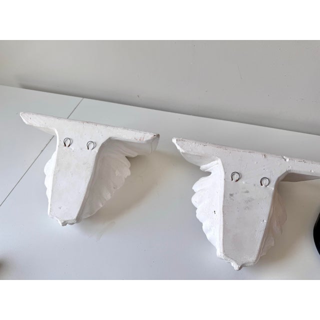 1980s Clam Shell Wall Brackets: A Pair For Sale In Charleston - Image 6 of 7