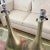 Late 20th Century Modern Antique Silver Leaf Table Lamps With Lucite Bases - a Pair For Sale - Image 5 of 12