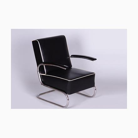 Bauhaus Armchair in Chrome attributed to W. Gispen for Mücke-Melder, Czech, 1930s For Sale - Image 13 of 13