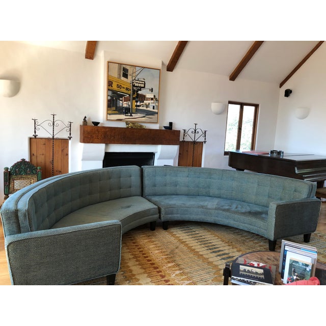 Vintage Mid Century Semi Circle Sofa Chairish