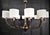 Italian 12-arm Venetian chandelier with smoky brown Murano glass in oil rubbed bronze finish and fabric shades / Made in...