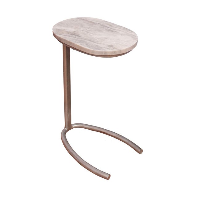 Narrow Marble Top Side Table from Forzini For Sale - Image 12 of 13